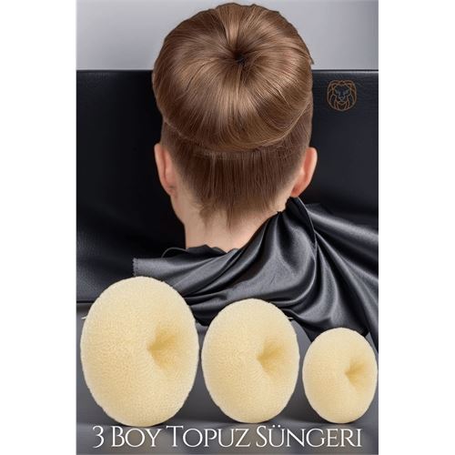İndirimvar Gold Saç Topuz Süngeri 3 Boy Forero Design 719270