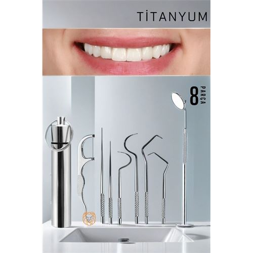 İndirimvar Ayna Kürdan Diş Ipi Temizlik Seti Paslanmaz Çelik 720105