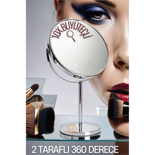 İndirimvar 6 ADET 10X  Büyüteçli 2 Taraflı Banyo Makyaj Aynası